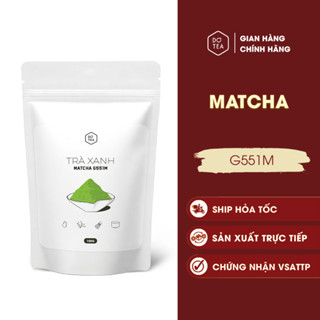  Bột matcha Trà xanh Nhật Dotea G551M -100g nguyên chất mịn thơm mùi Oika sâu tự nhiên chuẩn vị umami 