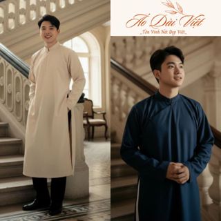 Áo Dài Cách Tân Nam Suông Trơn Dáng "Ngũ Thân" Nhiều Màu Cho Chàng Đi Chụp Ảnh, Diện Tết, Sự Kiện, Cưới Hỏi...