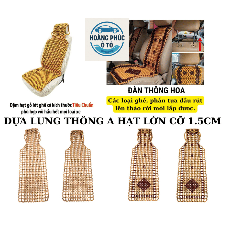 Lót ghế ô tô hạt gỗ thông