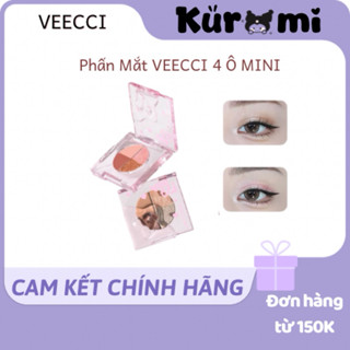  VEECCI Bảng Mắt 4 Màu Hằng Ngày Tự Nhiên Mờ Lấp Lánh Thiên Nhiên MINI Phấn Mắt 2.2g 