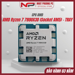 CPU AMD Ryzen 7 7800X3D 104MB 4.2GHz Up to 5.0GHz, 8 Nhân 16 Luồng (Socket AM5) - TRAY NEW