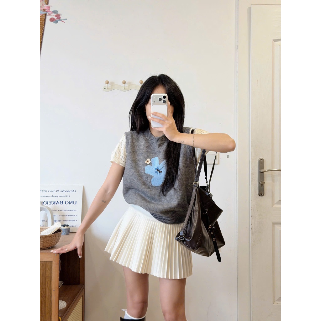 Chân váy dạ xếp ly có lớp lót bên trong - 29feb.closet - CV73 | BigBuy360 - bigbuy360.vn