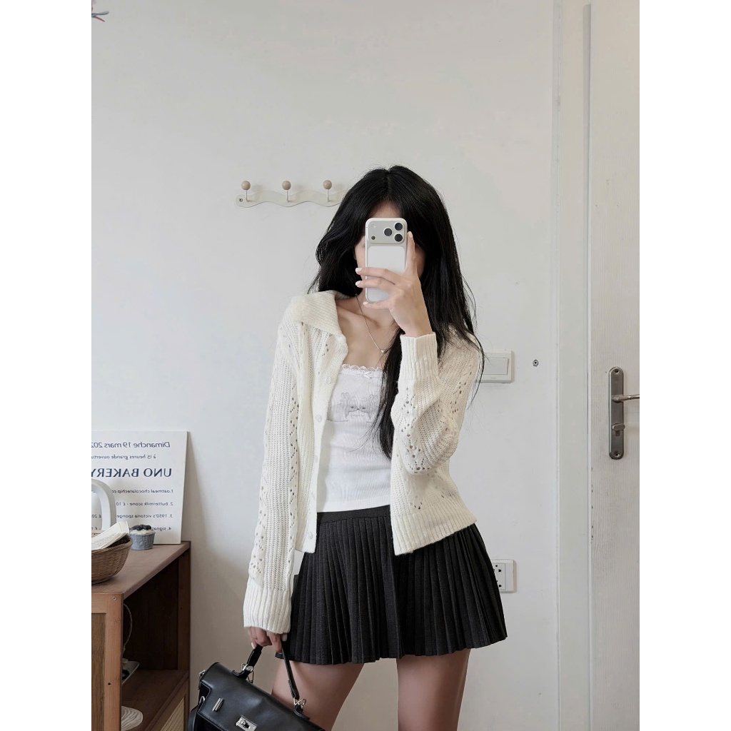 Chân váy dạ xếp ly có lớp lót bên trong - 29feb.closet - CV73 | BigBuy360 - bigbuy360.vn