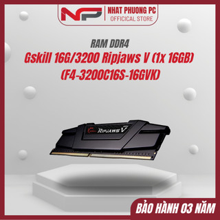  Ram DDR4 Gskill 16G 3200 Ripjaws V  1x 16GB   F4-3200C16S-16GVK  