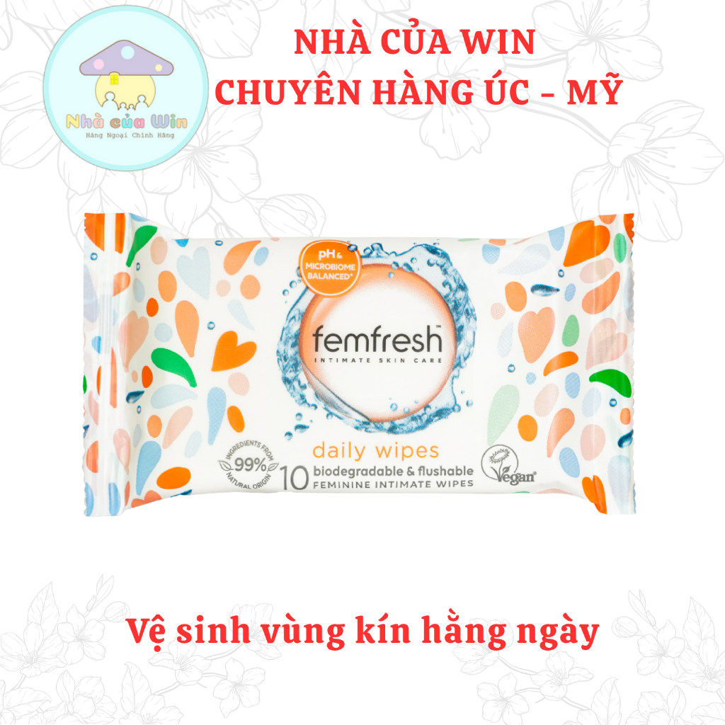 Khăn ướt vệ sinh vùng kín hằng ngày Femfresh Intimate Skincare Daily Wipes