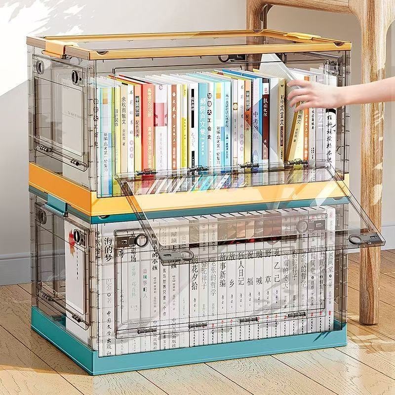 Hộp đựng đồ quần áo cao cấp Thùng nhựa trong suốt đa năng Tủ nhựa quần áo trong suốt có thể gấp gọn