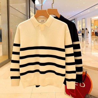  Áo Len Polo Nam Kẻ Ngang Cao Cấp Áo Len Nam Có Cổ Mẫu Mới Nhất 2026 AL09 - ROYMAN 
