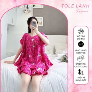  Đồ Bộ Tole Nữ Đùi Babydoll Mặc Nhà Dễ Thương Bộ Tole Lanh Bigsize Chất Liệu Mềm Mát Siêu Hút Mồ Hôi <85kg 