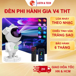  Đèn phi hành gia loa trăng V4 THT mới nhất 2025 Nháy theo nhạc có Loa bluetooth hình phi hành gia đèn chiếu trần 