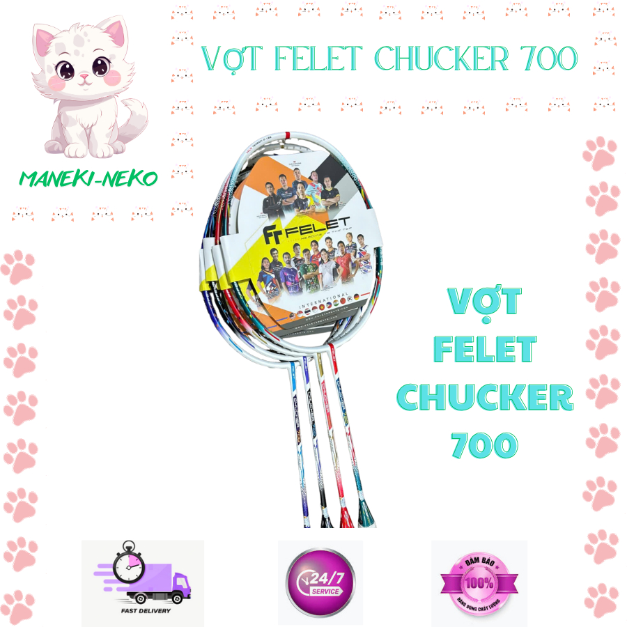 🏵️ 500k 🎂VỢT FLEET RẺ🏵️ VỢT FLEET CHUCKER 700 + KHUYẾN MÃI QUẤN CÁN - CƯỚC VỢT
