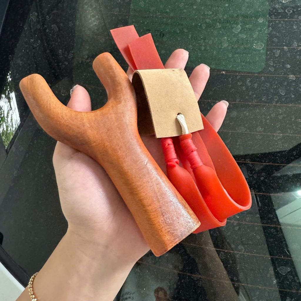 Ná gỗ căm xe + 1 dây, ná cao su gỗ dây sỏi 2mm hàng loại 1 cao cấp , combo siêu bền ( hàng sịn )