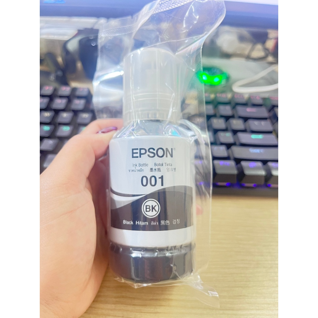 Mực in Chính Hãng Bóc máy Epson 001 (BK) Đen – Cho máy L4150 / L4160 / L6190 / L4260 / L6260 / L1415