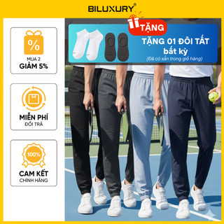   ĐỒNG GIÁ 299K & TẶNG 1 ĐÔI TẤT  Quần Jogger Nam Quần Dài Gió Nam Thể Thao 9QGDB001 Biluxury Chất Vải Gió Cạp Chun 