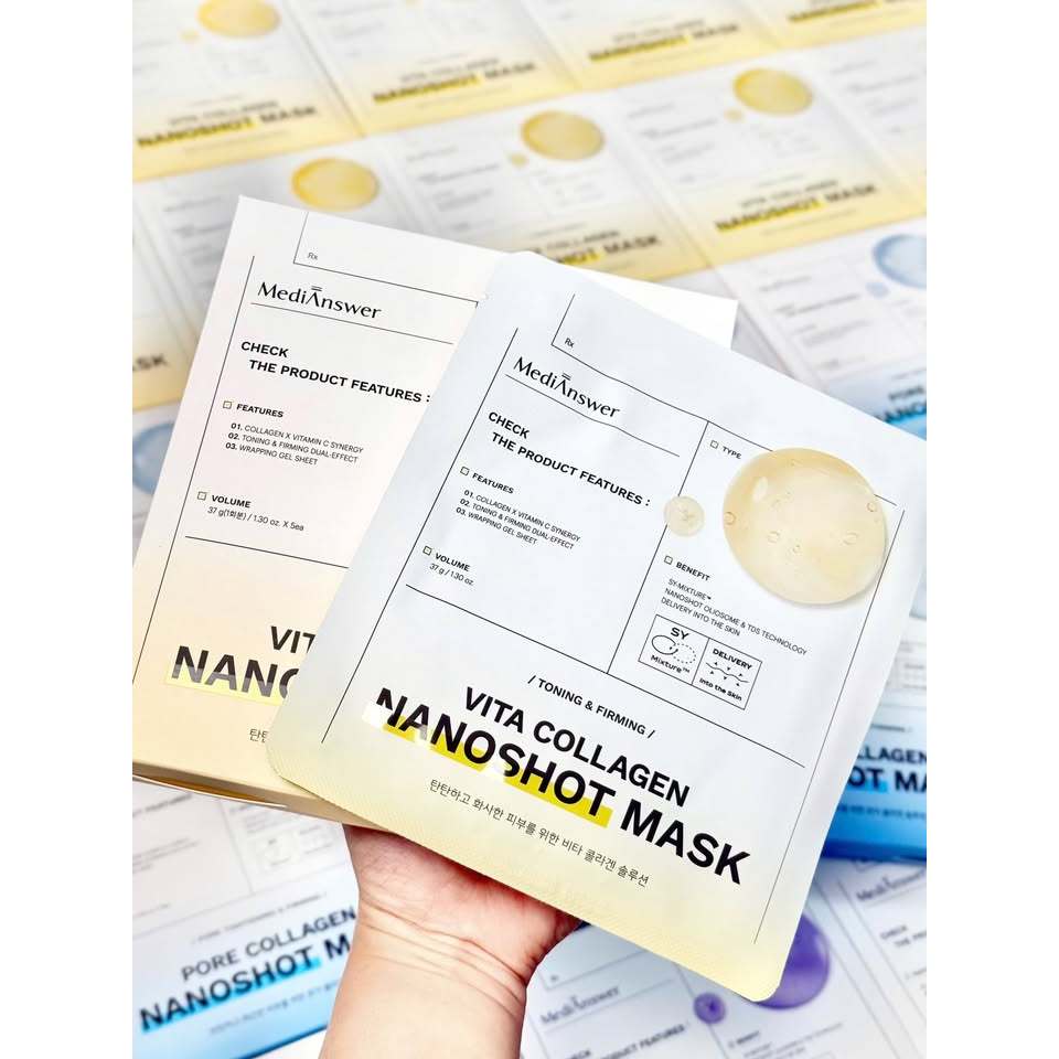 Hộp 5 Miếng Mặt Nạ Thạch MEDI ANSWER Vita Collagen Nanoshot Mask