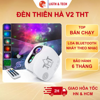  Đèn thiên hà v2 Loa bluetooth thế hệ mới THT SHOP Chiếu bầu trời trăng sao dùng để trang trí phòng Đèn chiếu Trần 