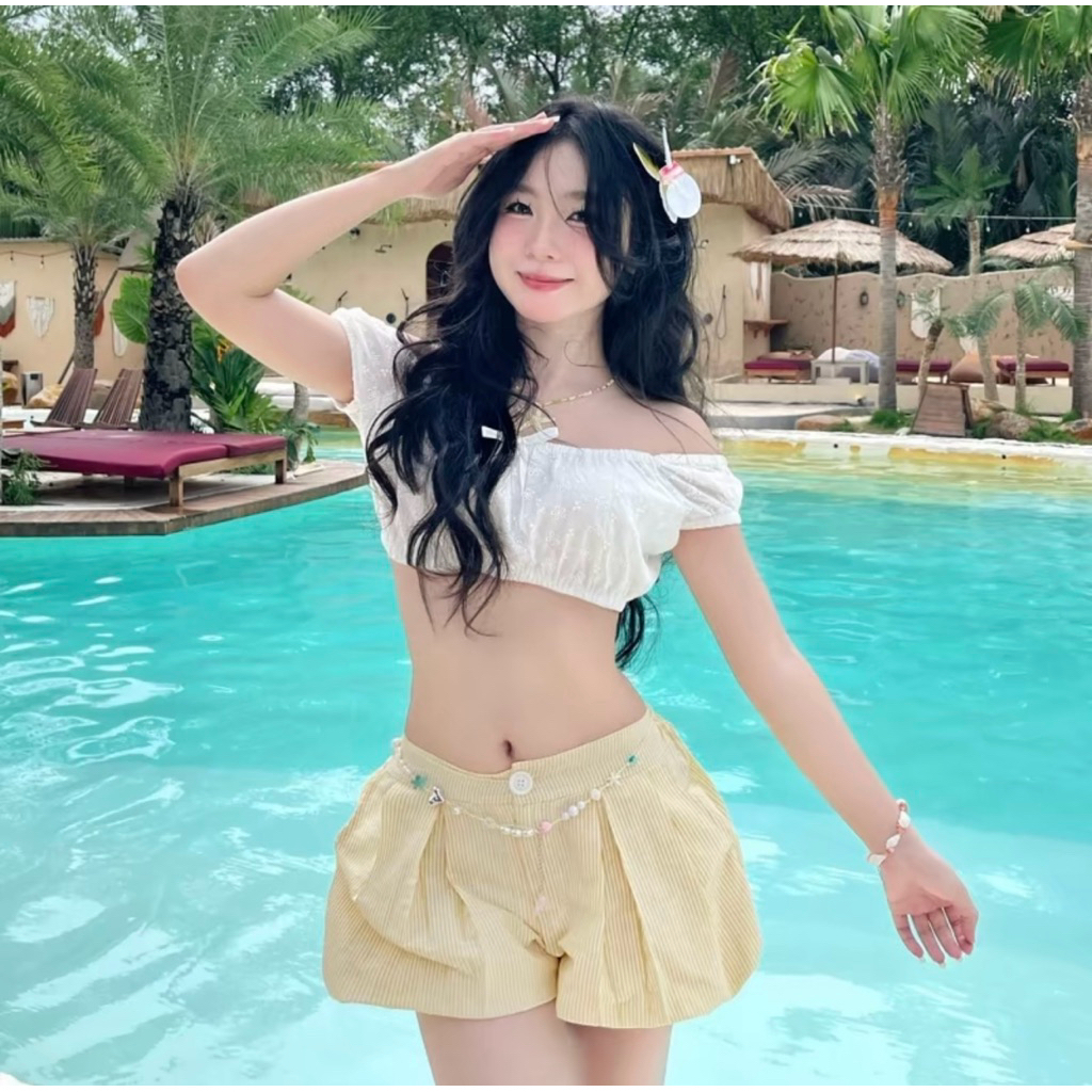 [Tặng 1 đai + 1 buộc tóc] [KHOÁ KÉO THẬT] Quần Bí Xinh, Quần bí xinh, quần bí xinh. | BigBuy360 - bigbuy360.vn