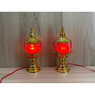 ĐÈN THỜ PHÁT TÀI 24CM CÓ DÂY TREO(MỘT CẶP)