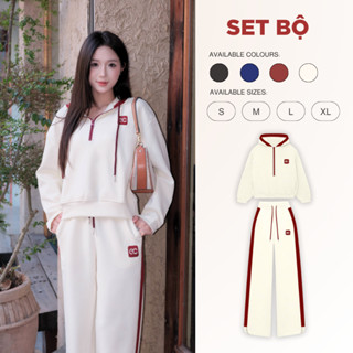   LINK SALE  Set Bộ ECOCHIC MIDNIGHT Áo Hoodie Cổ Halfzip Chất Liệu Cotton Manba Cao Cấp Chính Hãng B181 