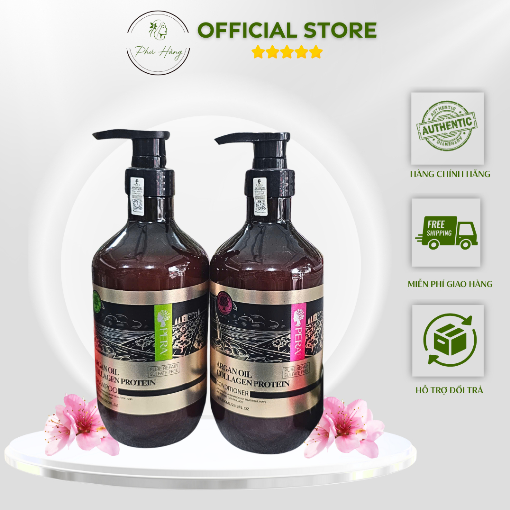 Cặp Gội Xả PERA  ARGAN OIL 800ML hàng chính hãng