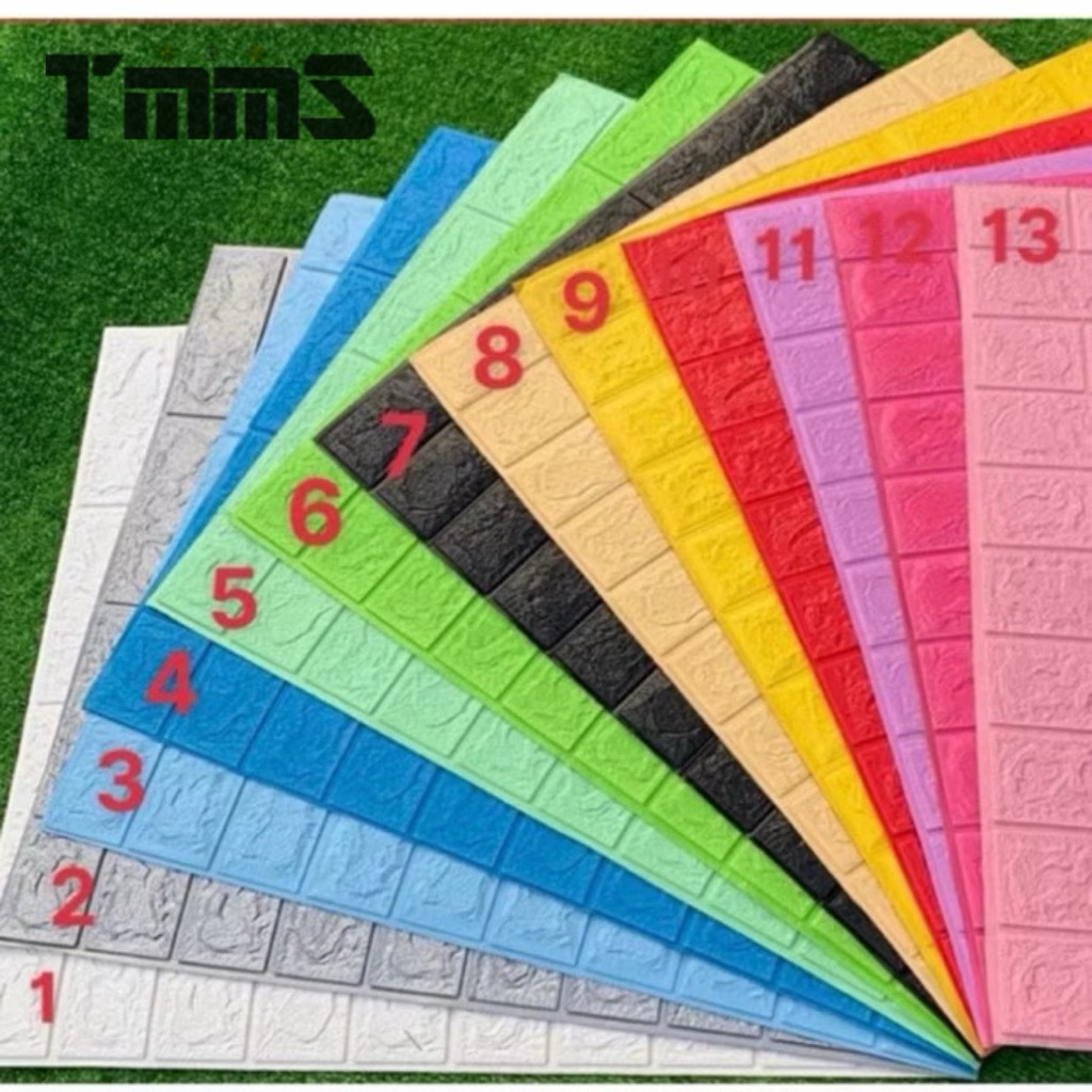 (Combo 40 tấm) Xốp Dán Tường 3D Vân Gạch dày 4mm khổ 70x40cm có keo sẵn cách âm cách nhiệt, chống th