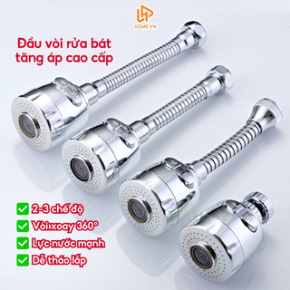  Đầu Vòi Rửa Bát Tăng Áp Xoay 360° Đầu Nối Vòi Nước 3 Chế Độ Cao Cấp Tiết Kiệm Nước Chống Bắn Nước 