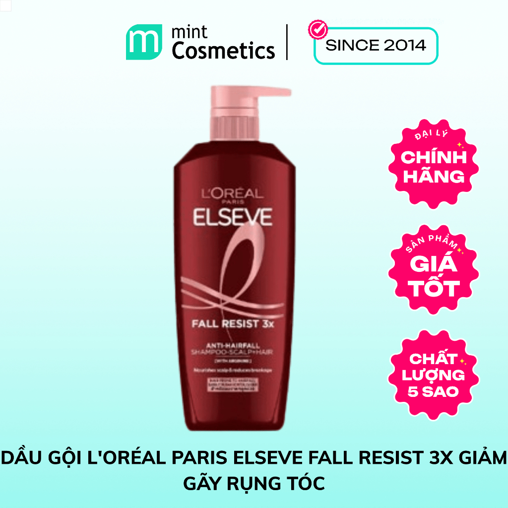 Dầu Gội, dầu xả L'Oréal Paris Elseve Fall Resist 3X