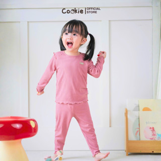 Bô Thun Dài Tay Bèo COOKIE, Bộ Dài Tay Diềm Vai Cuốn Bèo Cho Bé Gái  Size 6 Tháng 5 Tuổi 2025