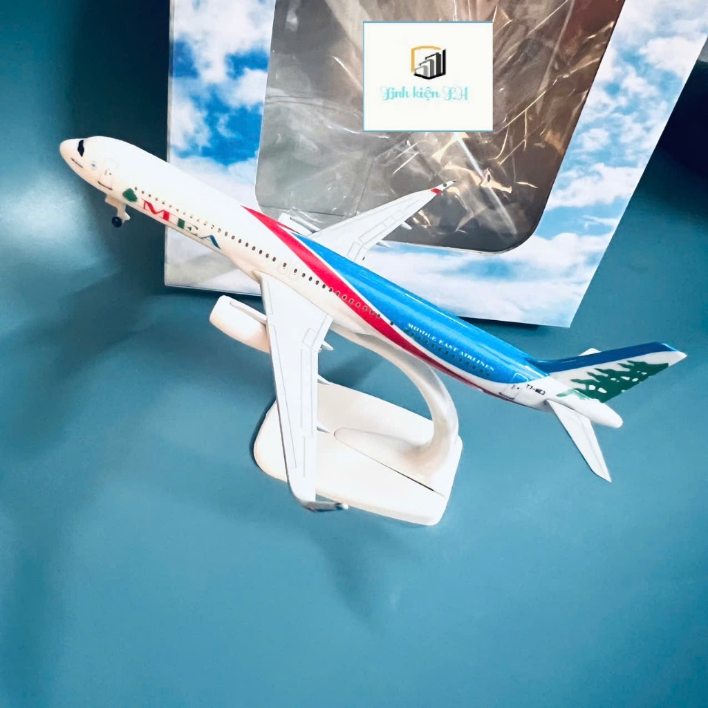 Máy bay kim loại cao cấp Airbus A321 “MEA” (Middle East Airlines) hãng hàng không Lebanon Tỉ lệ 1/40