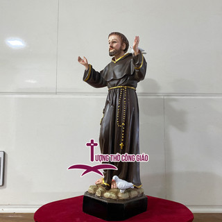 Tượng Thánh Phanxico Assisi 50cm composite