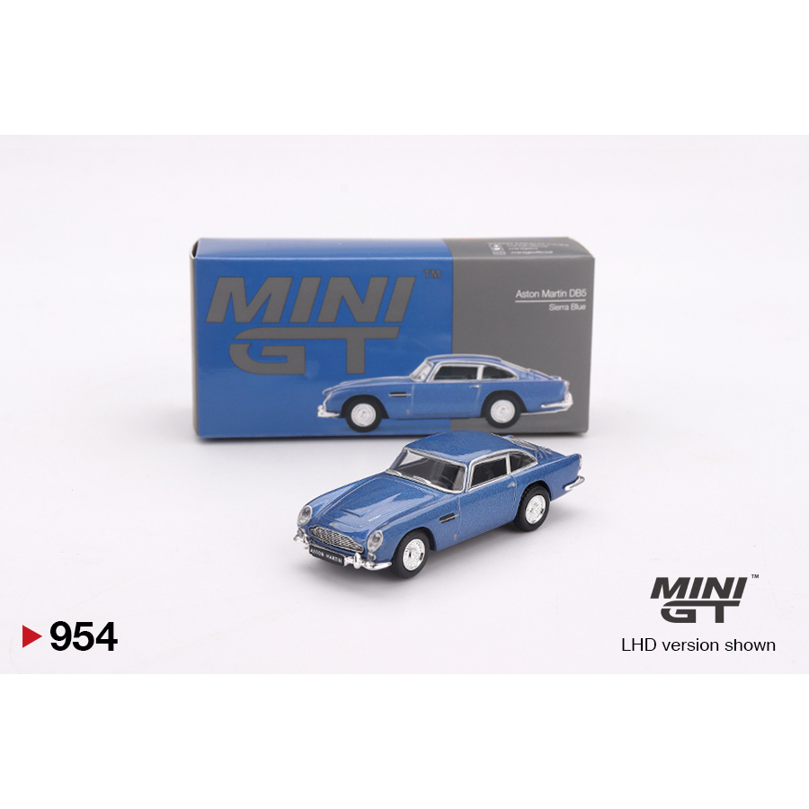 Mô hình xe Aston Martin DB5 Sierra Blue tỉ lệ 1:64 MiniGT MGT00954