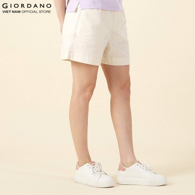 GIORDANO Quần Shorts Linen Nữ 5405209
