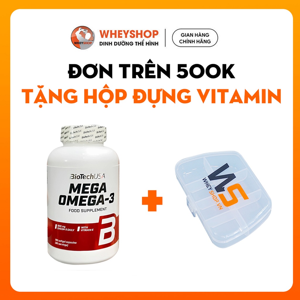 Viên uống bổ sung dầu cá | Omega-3 (180 viên) | BioTechUSA - WHEYSHOP GÒ VẤP