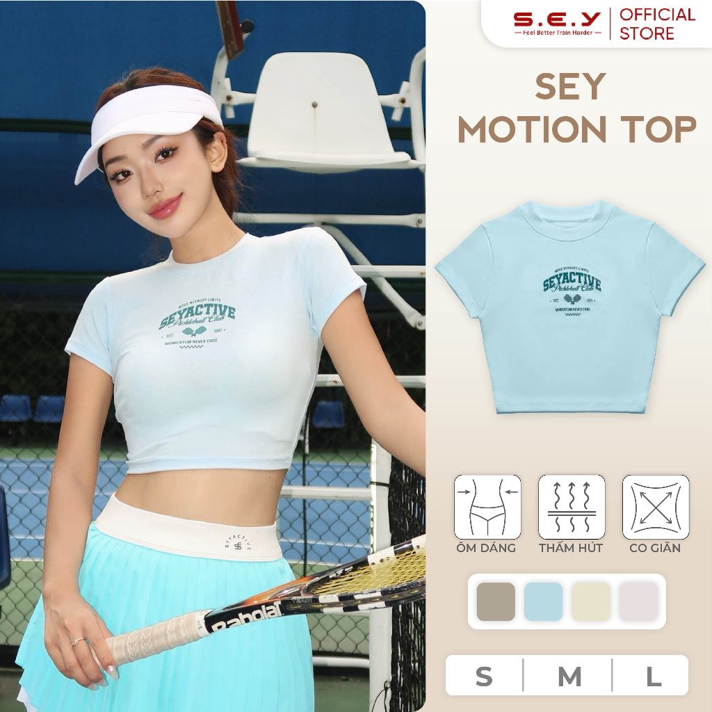 Áo Thể Thao SEY Motion Top, Áo Croptop Tập Gym, Thời Trang Thể Thao, Chất Liệu Cao Cấp, Thoải mái