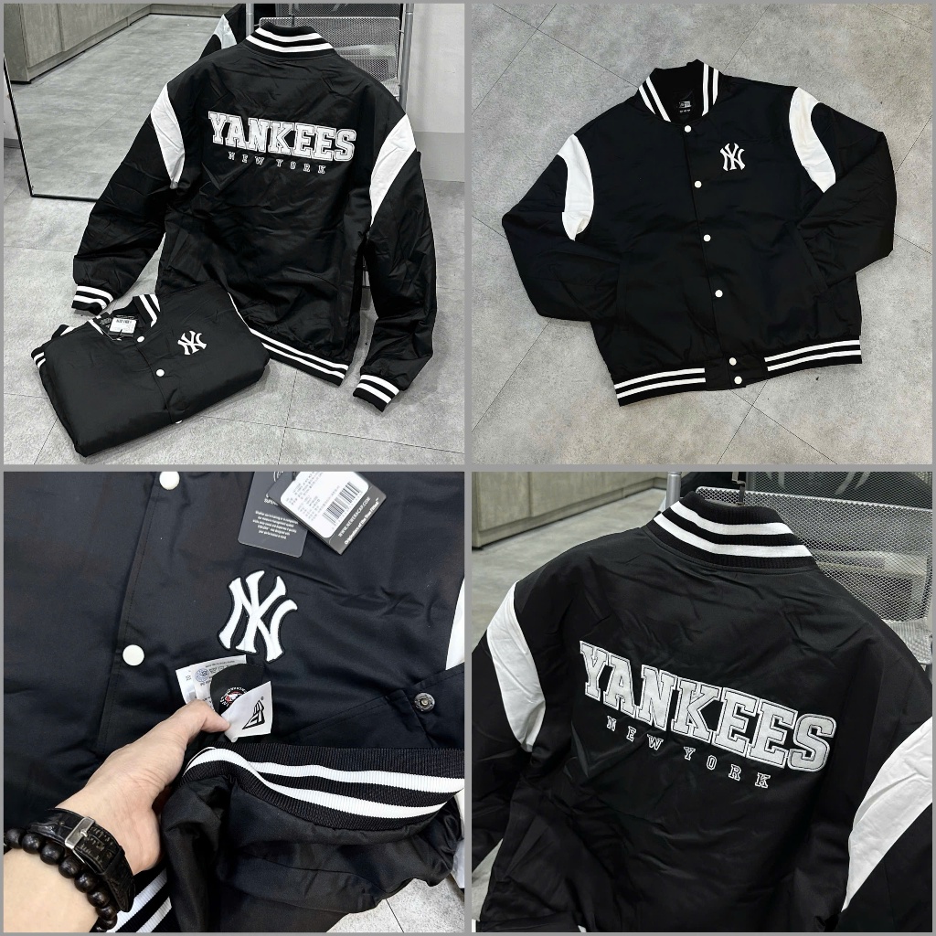 [Chính Hãng] ÁO KHOÁC NEW ERA x MLB NEYYAN JUMPER ĐEN *14112336- Áo Khoác Bomber MLB NEYYAN Chính Hã