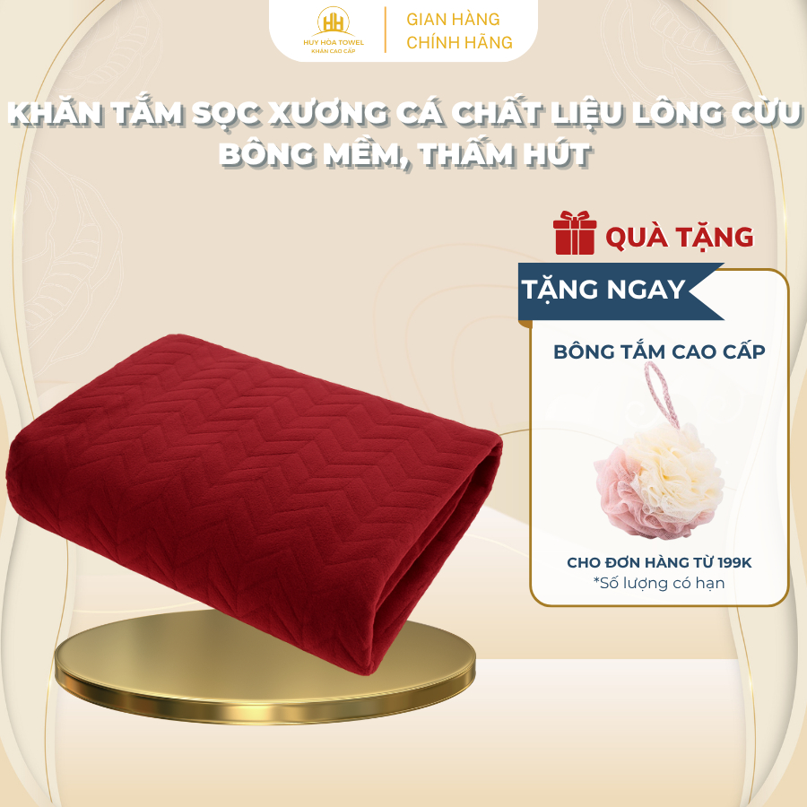  Khăn Tắm 70x140cm 50x100cm Sợi Tre Xương Cá Microfiber To Dày Cao Cấp Mềm Mịn Huy Hòa 