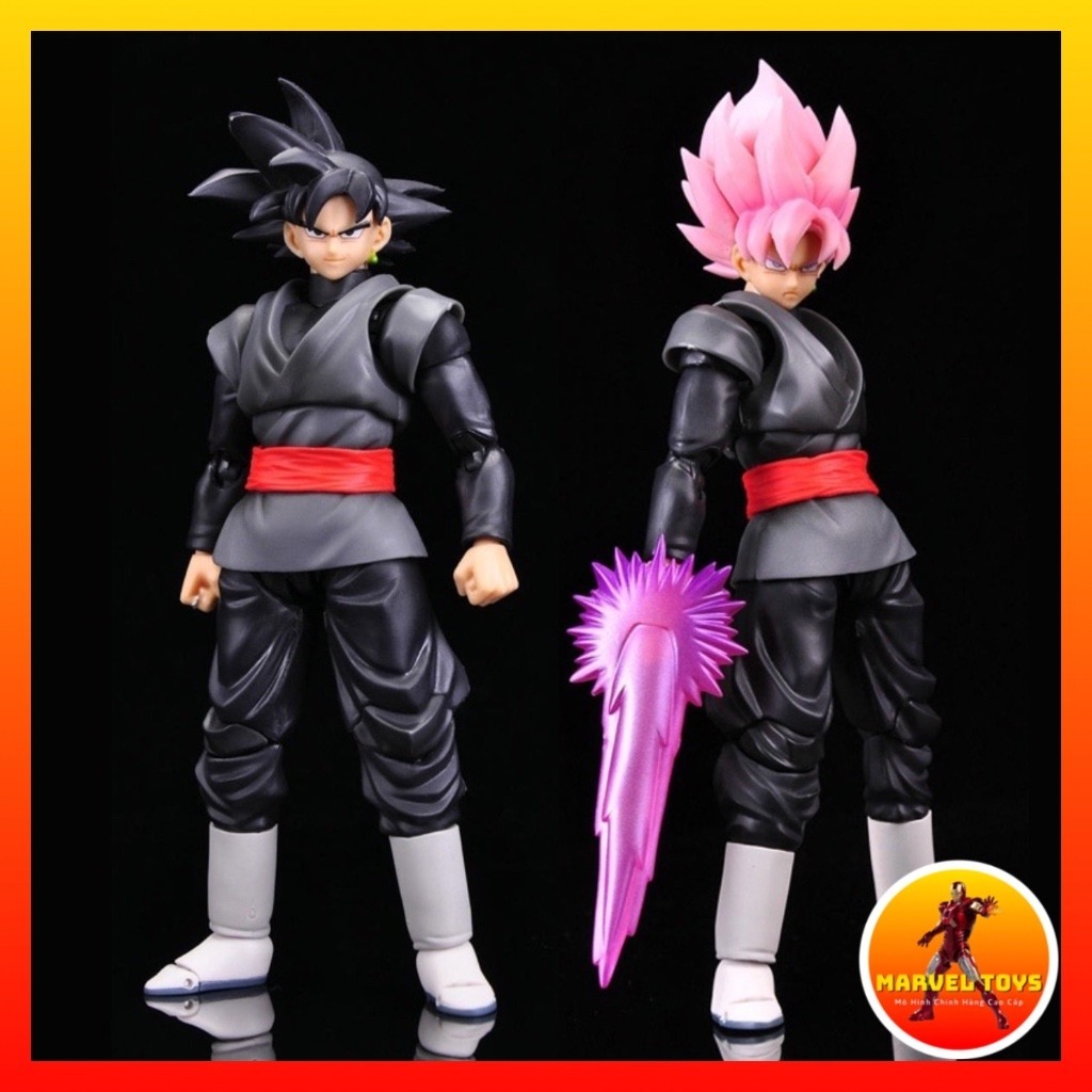 Mô Hình Son Goku Black Super Saiyan Rose SHF Bootleg Dragon Ball 1/12 Có Khớp