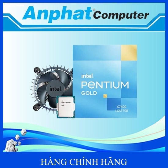 Bộ vi xử lý CPU Intel Pentium Gold G7400 3.7GHz, 2C/4T, 6MB Cache, Socket LGA 1700 - Hàng Chính Hãng