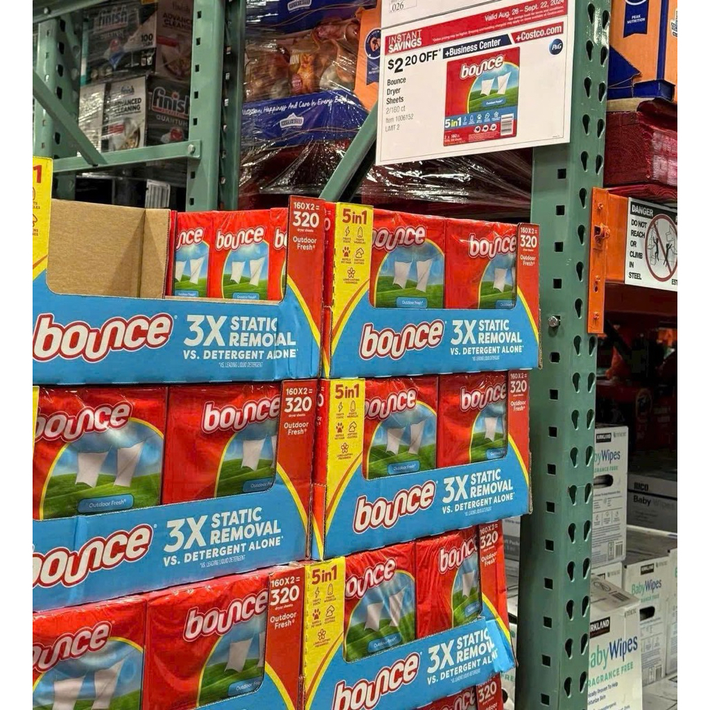 Bounce Giấy Thơm Quần Áo Bounce 3X Cải Thiện Tính Năng Loại Bỏ Điện Tốc So Với Nước Giặt Đơn Giản