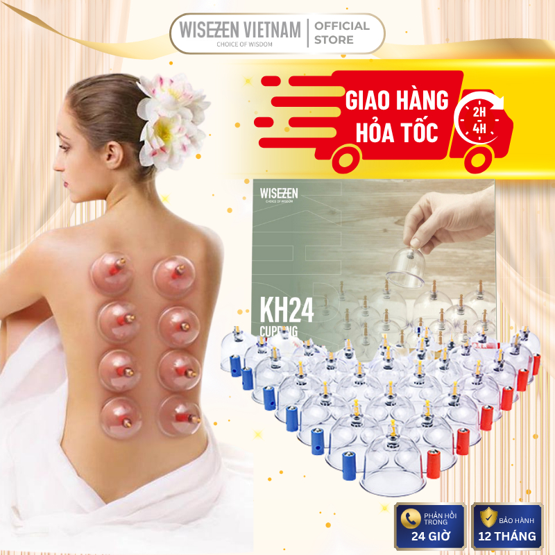 Bộ Giác Hơi Không Dùng Lửa Wisezen Hỗ Trợ Giảm đau Vai Gáy Bền Chắc Sử Dụng Lâu Dài Lực Hút Mạnh Dễ Sử Dụng