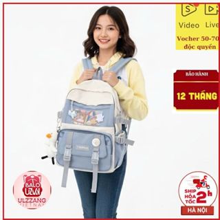  Balo đi học nữ Ulzzang basic chống nước cặp túi sách laptop phong cách Unisex Hàn Quốc cho học sinh sinh viên 
