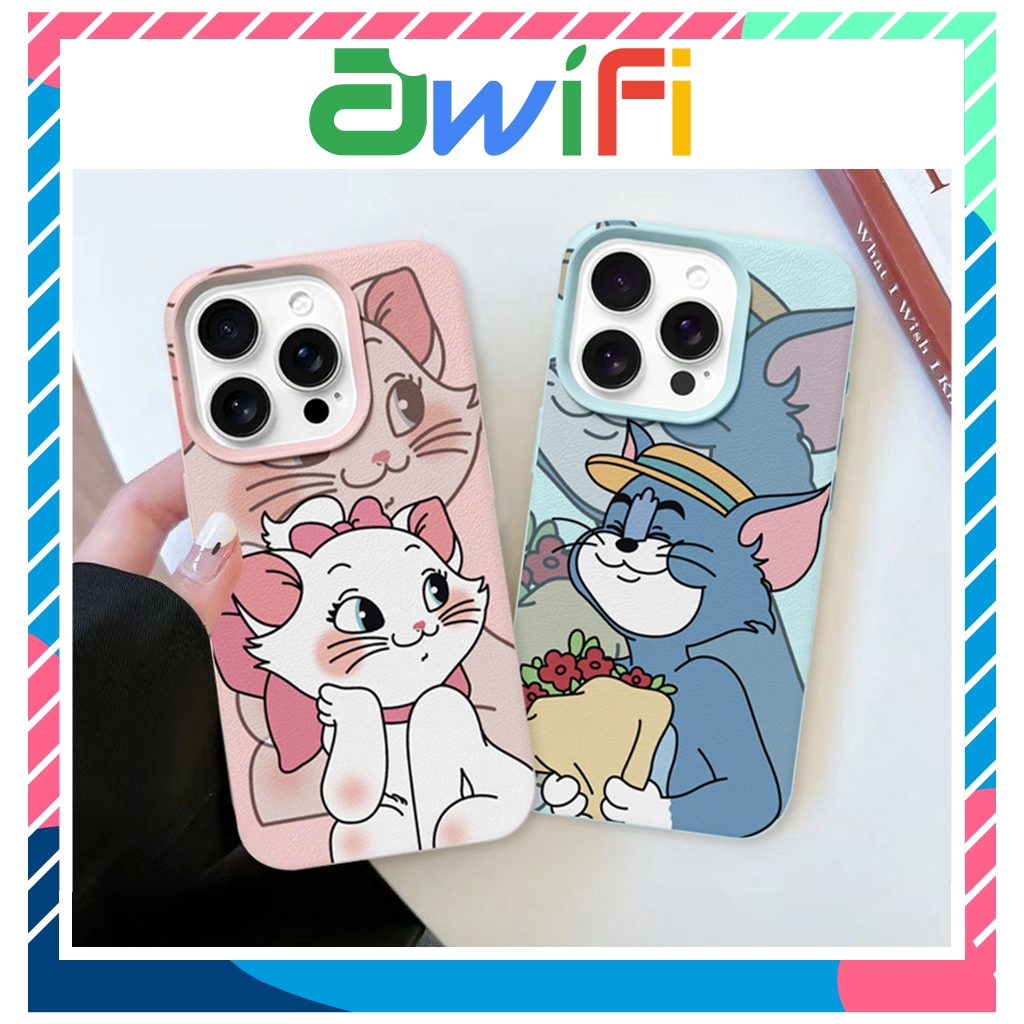 Ốp Lưng Iphone TPU hoa tiết da mềm mèo tặng hoa 6/6splus/7/8/plus/x/xs/11/12/13/14/15/16/pro/max/plus/promax-Awifi P5-11