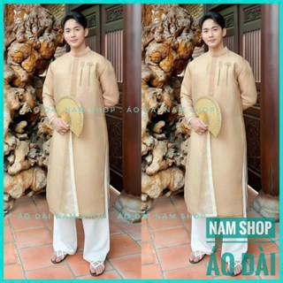Áo Dài Nam Cách Tân 2 Lớp Chất Voan Cao Cấp Trẻ Trung Mặc Lễ Tết