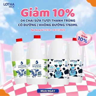  Combo 4 chai Sữa tươi thanh trùng 1760ml 