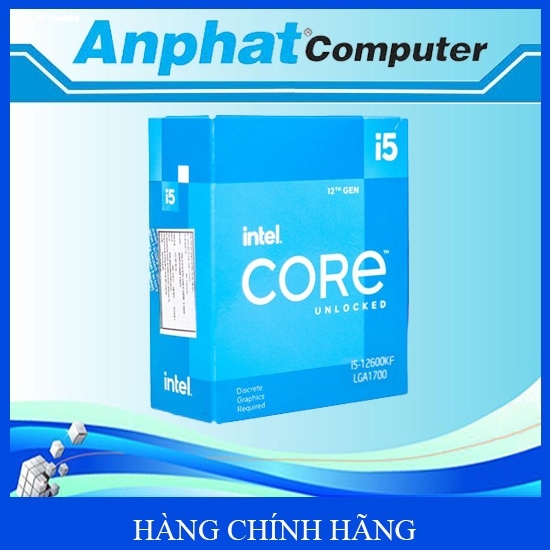 Bộ vi xử lý CPU Intel Core i5-12600KF 3.7GHz turbo up to 4.9Ghz, 10C/16T, 20MB Cache Socket LGA 1700