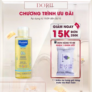  Dầu Massage Cho Trẻ Sơ Sinh & Em Bé Baby Oil Mustela 100ml 