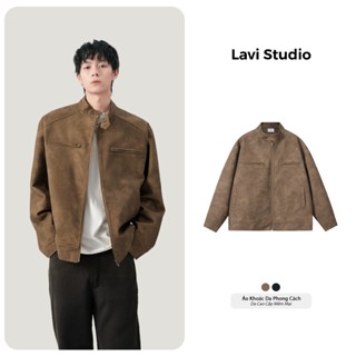  Áo Khoác Da Local Brand Lavi Studio   Carter Phong Cách Thời Trang Cổ Điển Cho Nam Nữ 