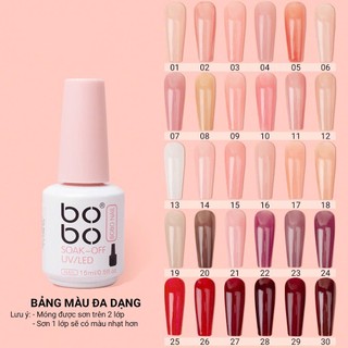 Sơn gel thạch Bobo 30 màu (lẻ chai) - Phụ kiện móng tay
