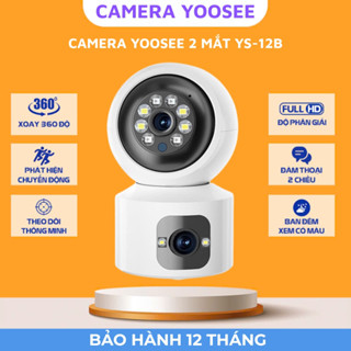 Camera Yoosee 2 Mắt trong nhà Xem 2 Màn Hình Cùng Lúc Xoay 360 Độ, Xem Đêm Có Màu, Hỗ Trợ Đàm Thoại 2 Chiều