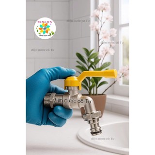Vòi hồ Inox mờ 304 phi 21 - vòi hồ thau, vòi hồ vườn, vòi hồ đôi đa năng, vòi hồ đẹp