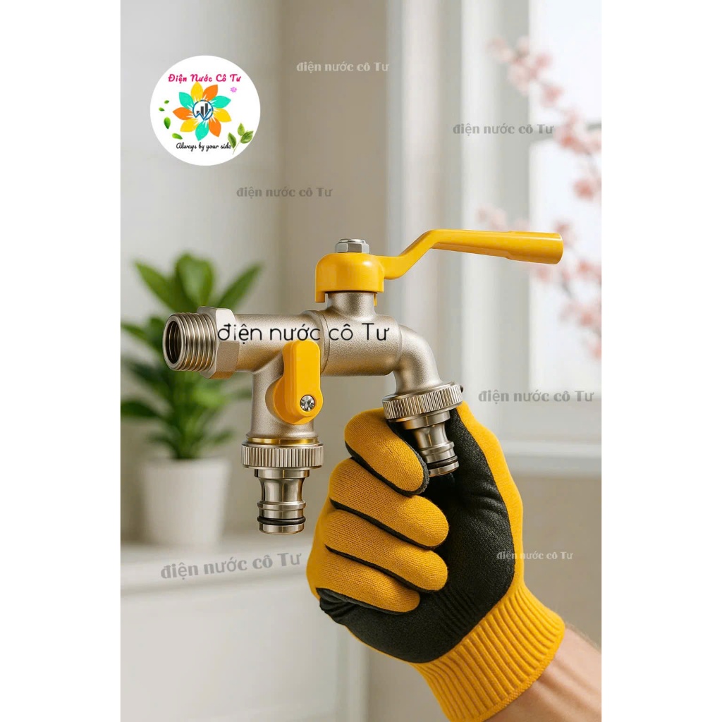 Vòi hồ Inox mờ 304 phi 21 - vòi hồ thau, vòi hồ vườn, vòi hồ đôi đa năng, vòi hồ đẹp